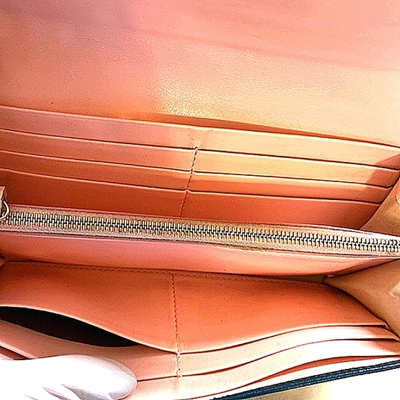 FENDI AUTHENTIC TEAL LEATHER LONG WALLET EXCELLENT USED CONDITION - Picture 9 of 15